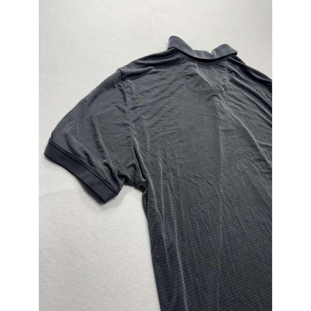 Tommy Bahama Polo Shirt Mens 2XL Gray Island Zone Striped Moisture Wicking - Picture 11 of 12